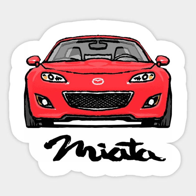 Mazda Mx5 Miata NC2 Red Sticker by Woreth